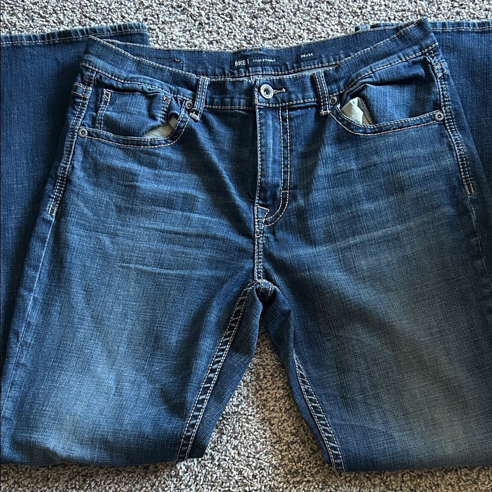 BKE Relaxed Fit Men's Dark Blue Jeans